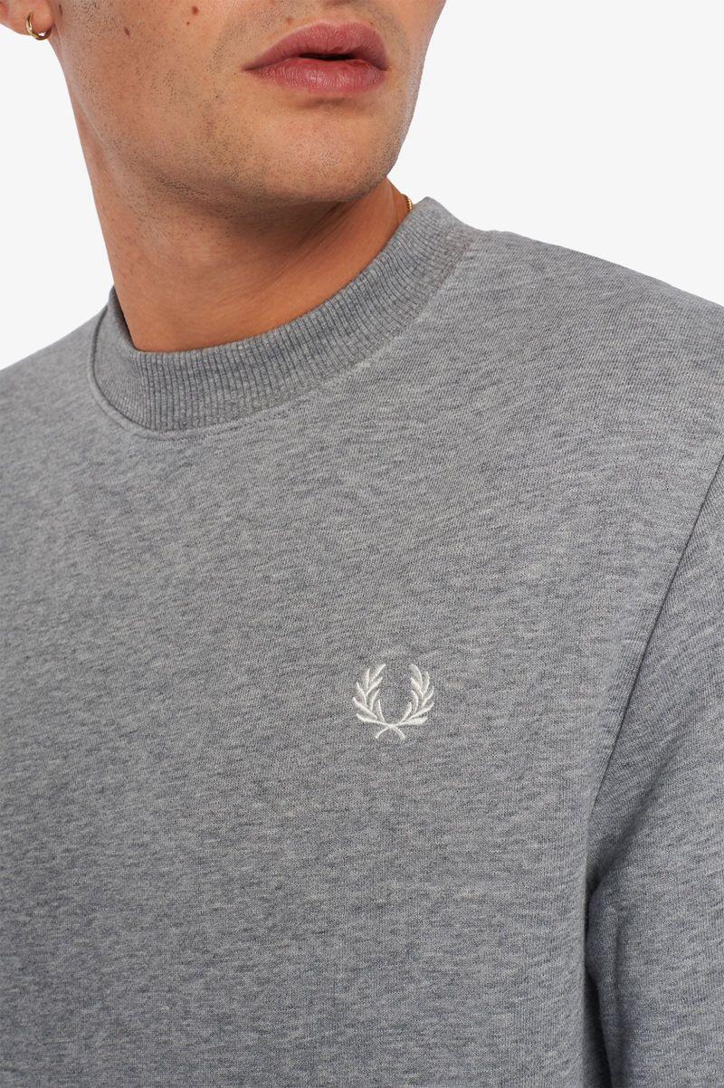 Grey Fred Perry Crew Neck Men's Sweatshirts | PH 1576MQZA